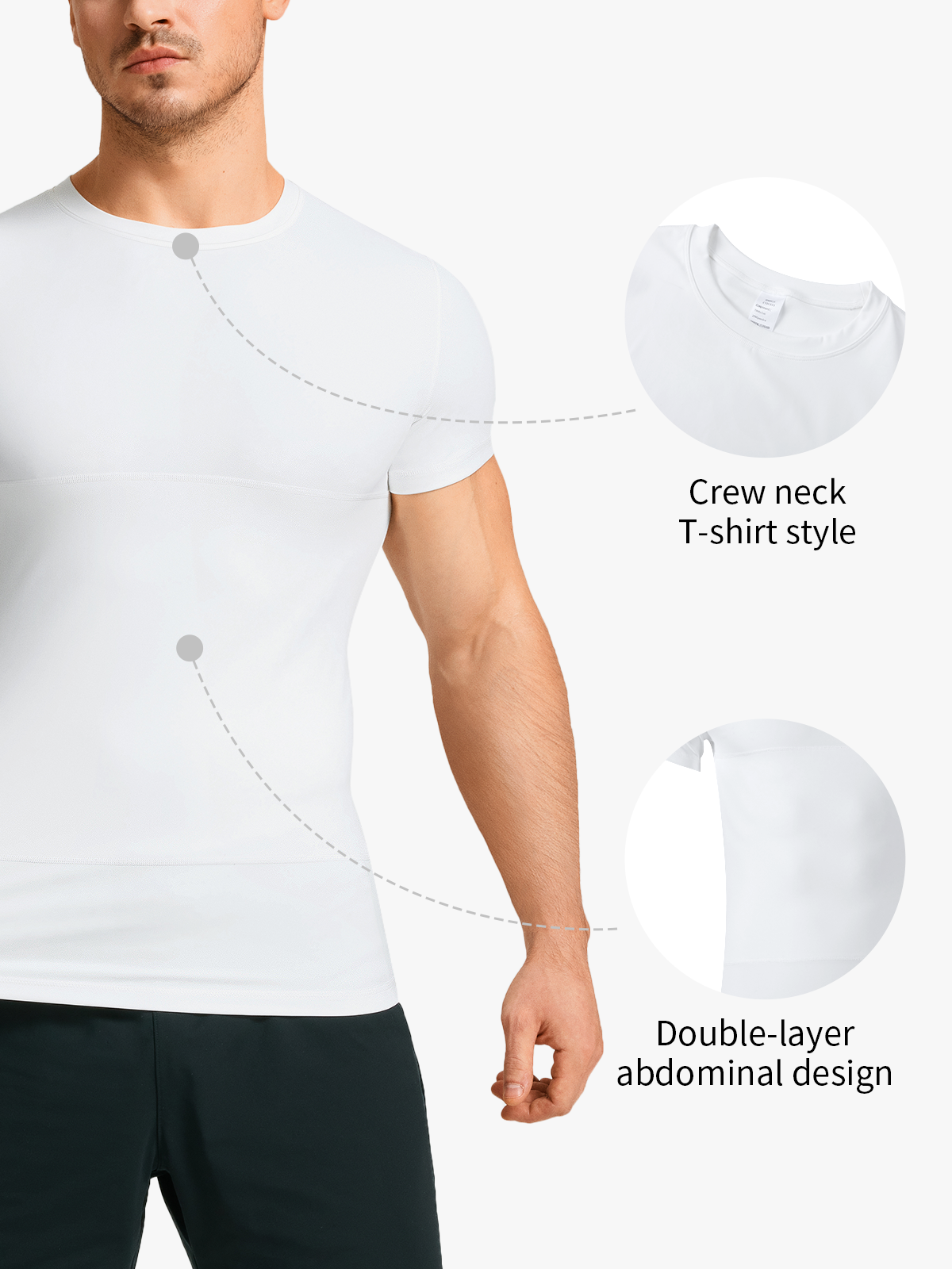 Breathable Tummy Control Compression Shapewear Shirts-Nebility