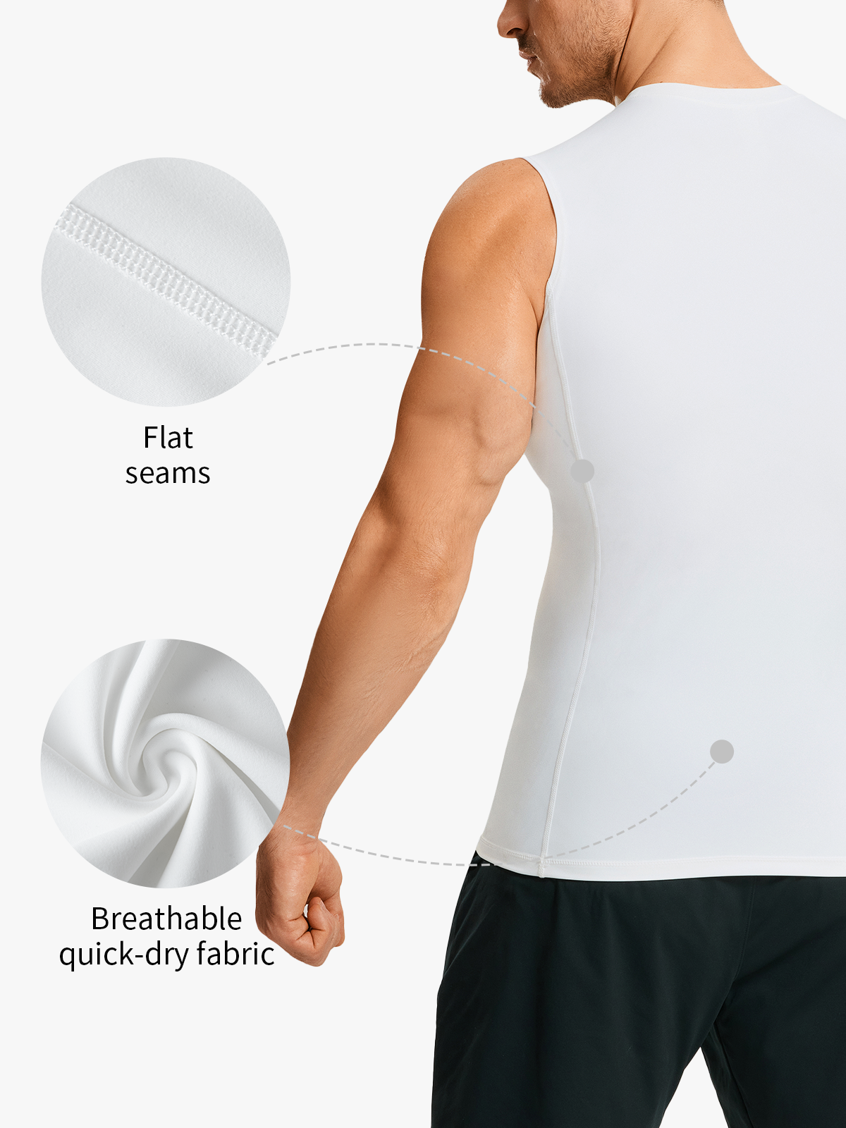 Tummy Control Crew Neck Sleeveless Compression Shapewear Shirt-Nebility