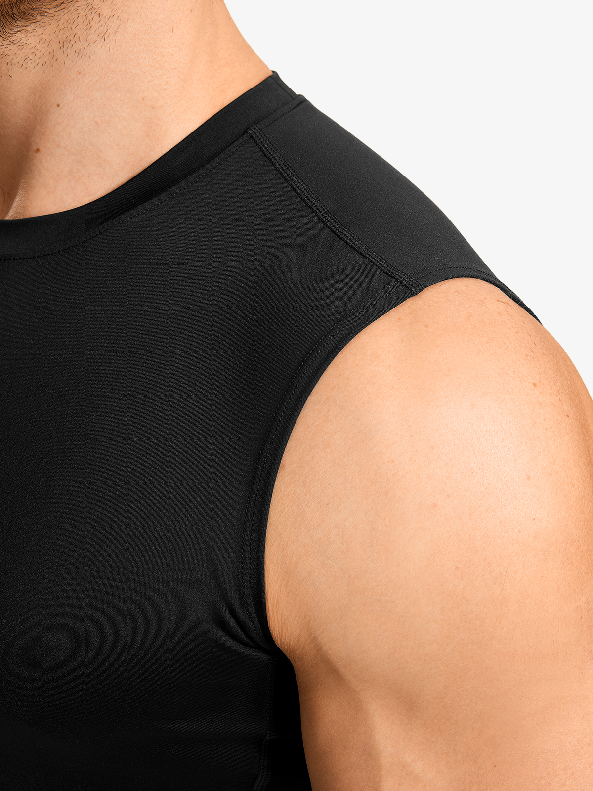 Tummy Control Crew Neck Sleeveless Compression Shapewear Shirt-Nebility