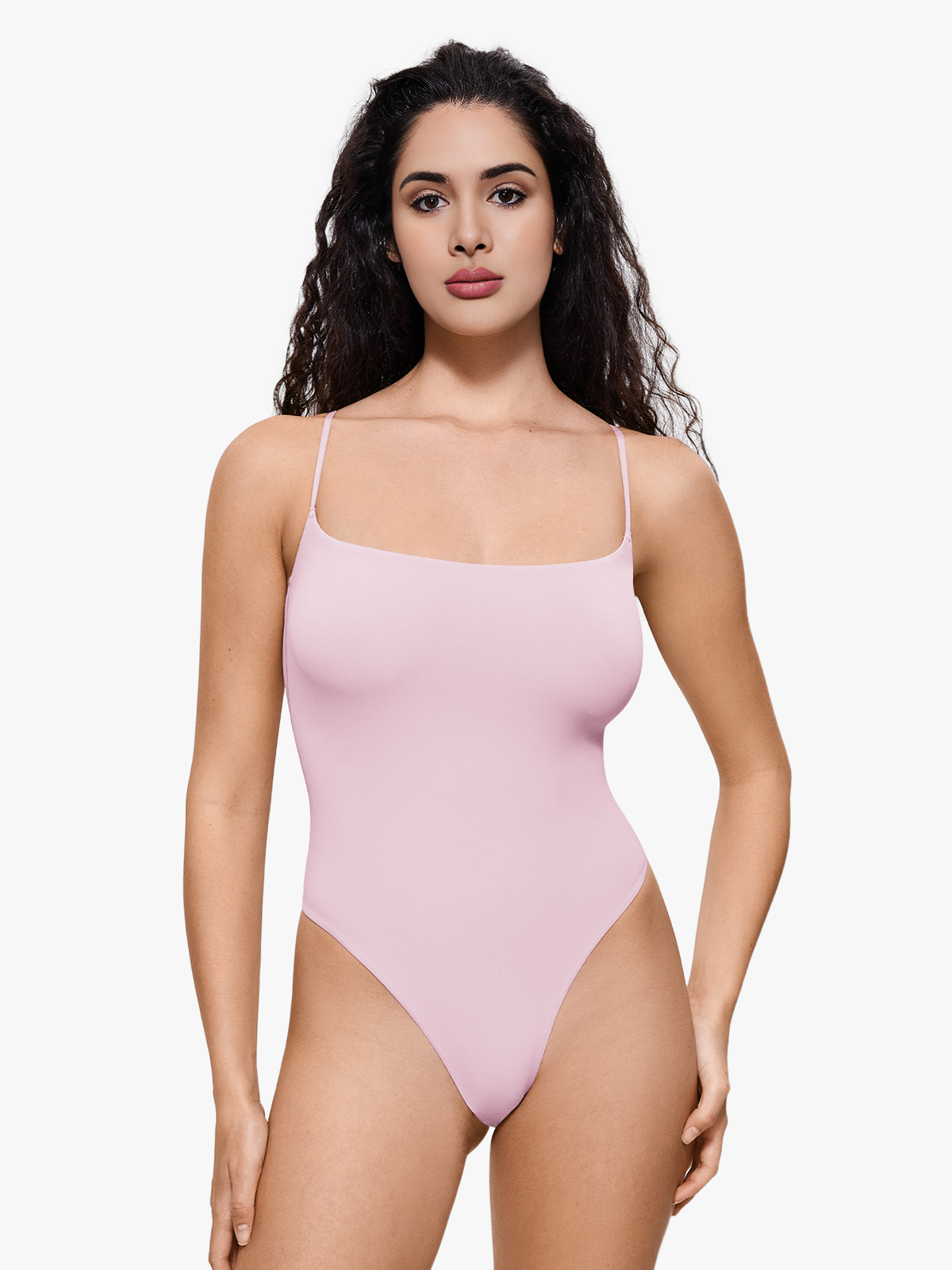 Seamless Comfort Crotch Open Cami Thong Bodysuit