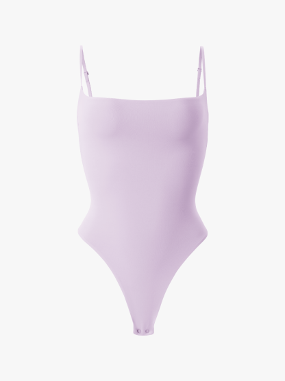 Seamless Comfort Crotch Open Cami Thong Bodysuit