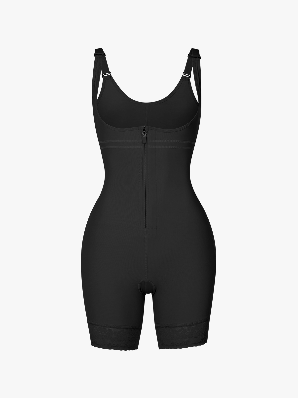 Open Bust Crotch Opening Mid Thigh Shapewear Bodysuit