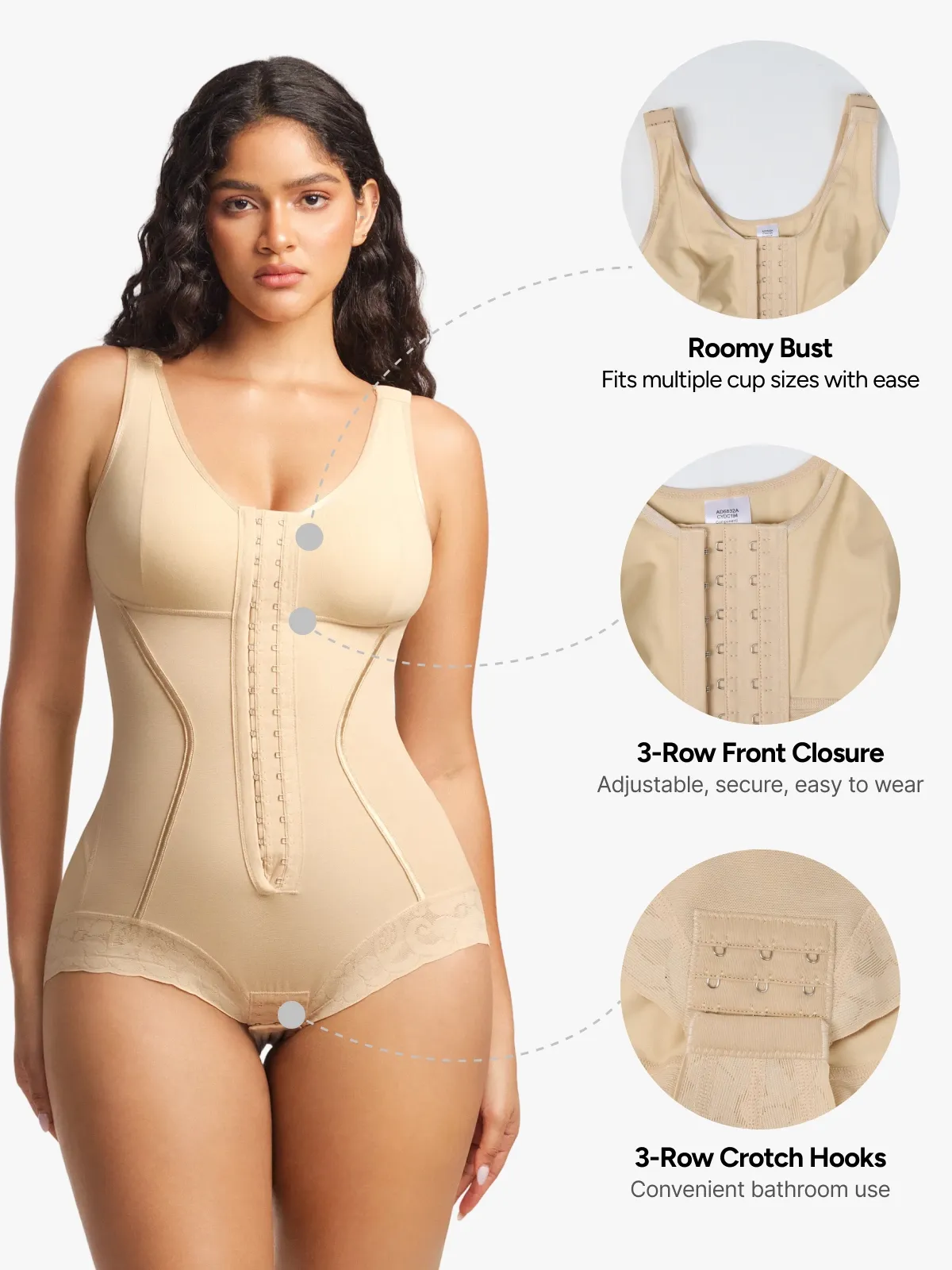 Women Adjustable Tummy Control Butt Lifting Bodysuit