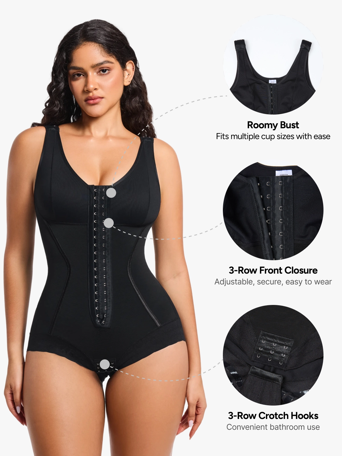 Women Adjustable Tummy Control Butt Lifting Bodysuit