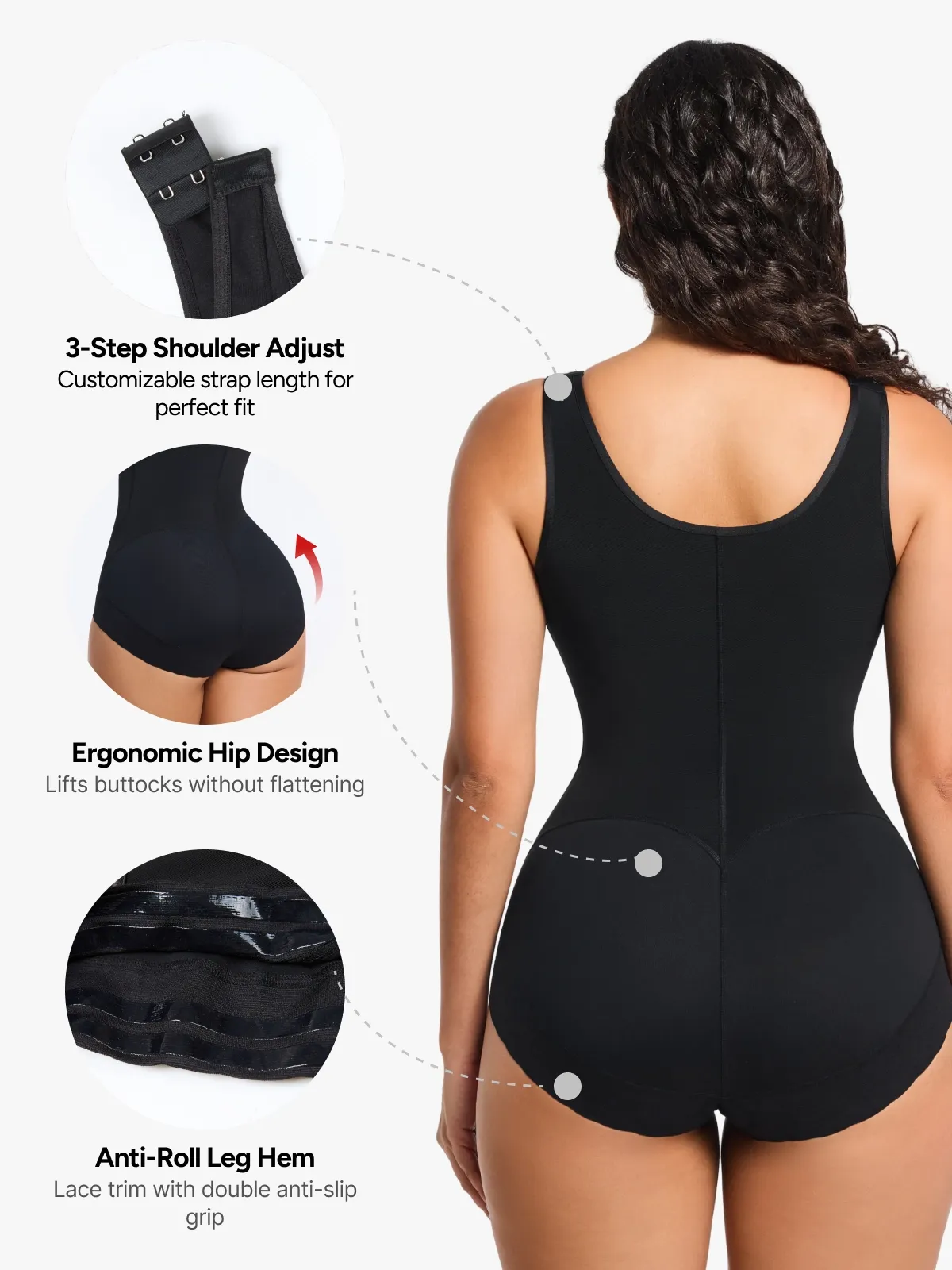 Women Adjustable Tummy Control Butt Lifting Bodysuit