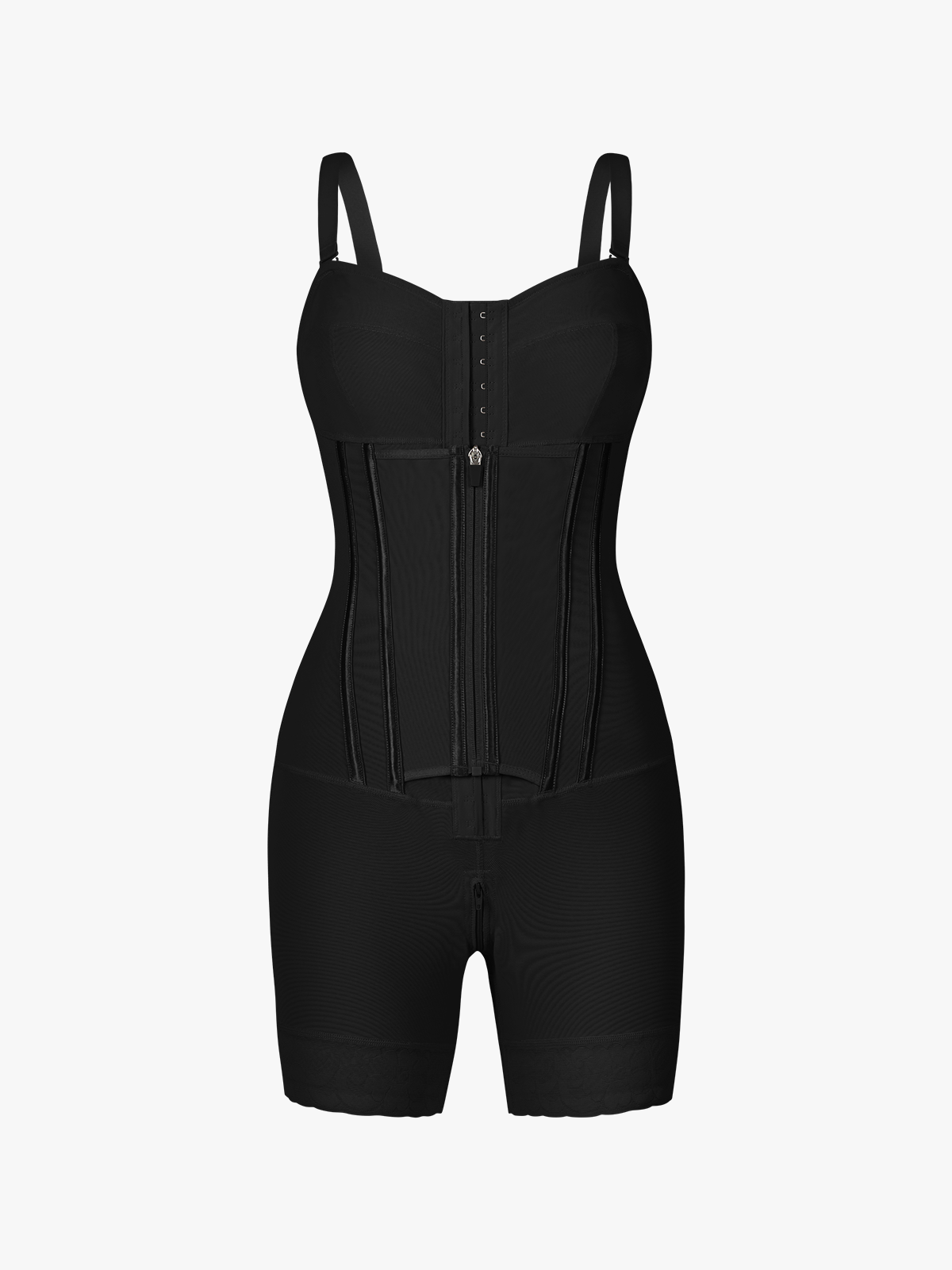 Firm Tummy Control Crotch Opening Mid Thigh Bodysuits