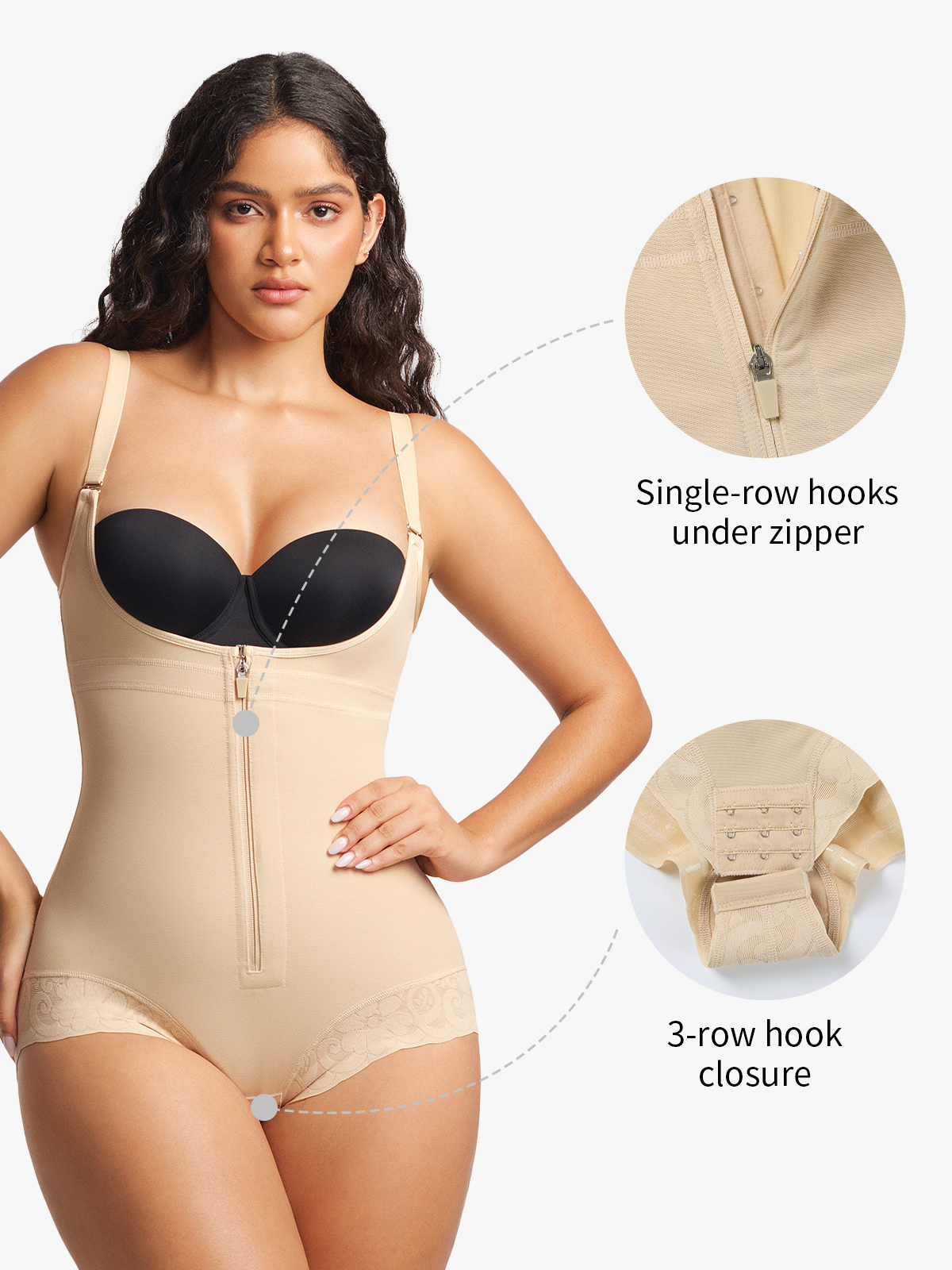 Open Bust Firm Tummy Control Ctrotch Opening Bodysuits