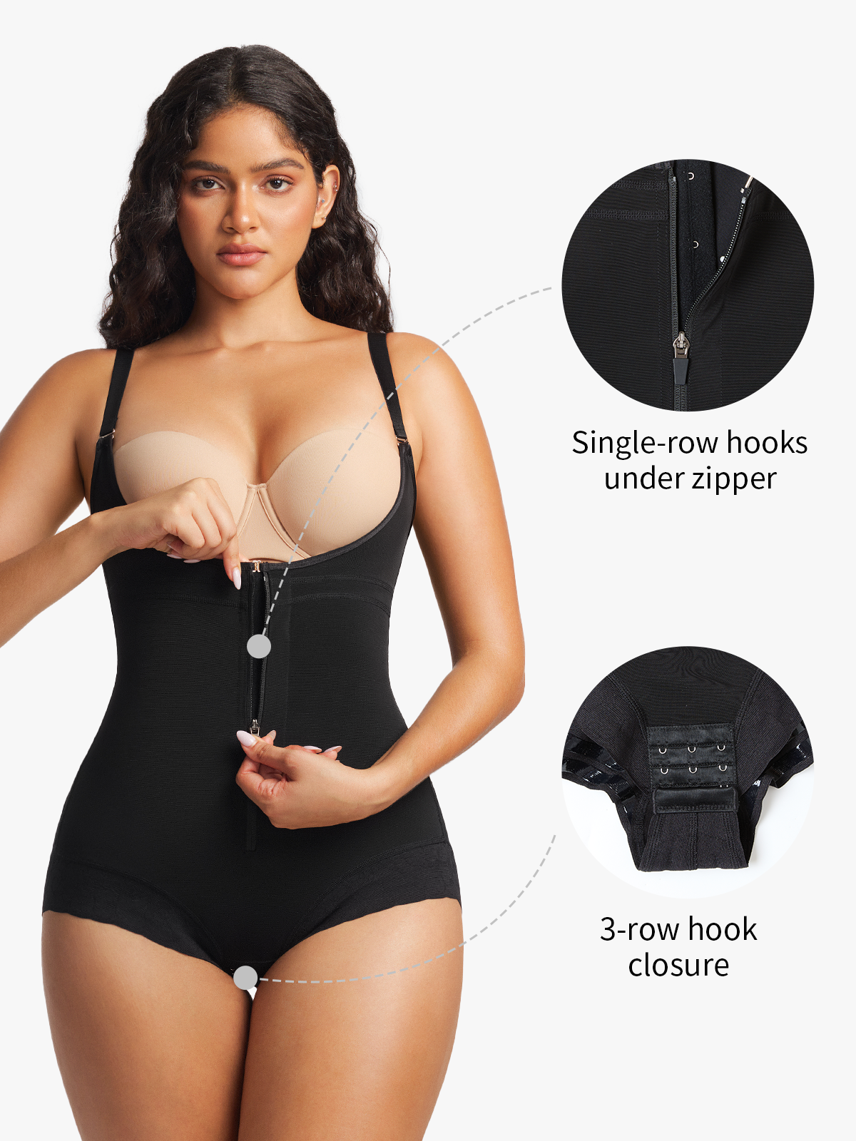 Open Bust Firm Tummy Control Ctrotch Opening Bodysuits