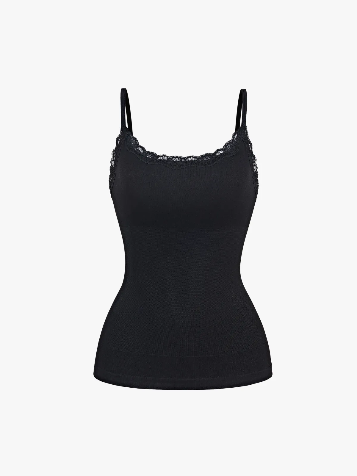 Women Seamless Lace Trimmed Tummy Control Cami Top