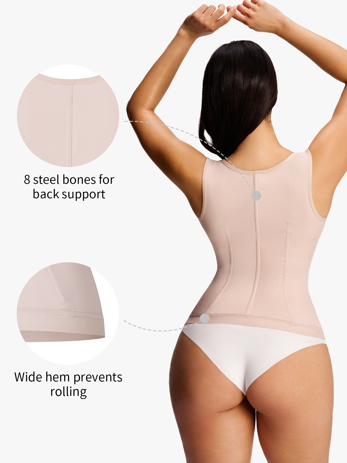 Open Bust Tummy Control Vest