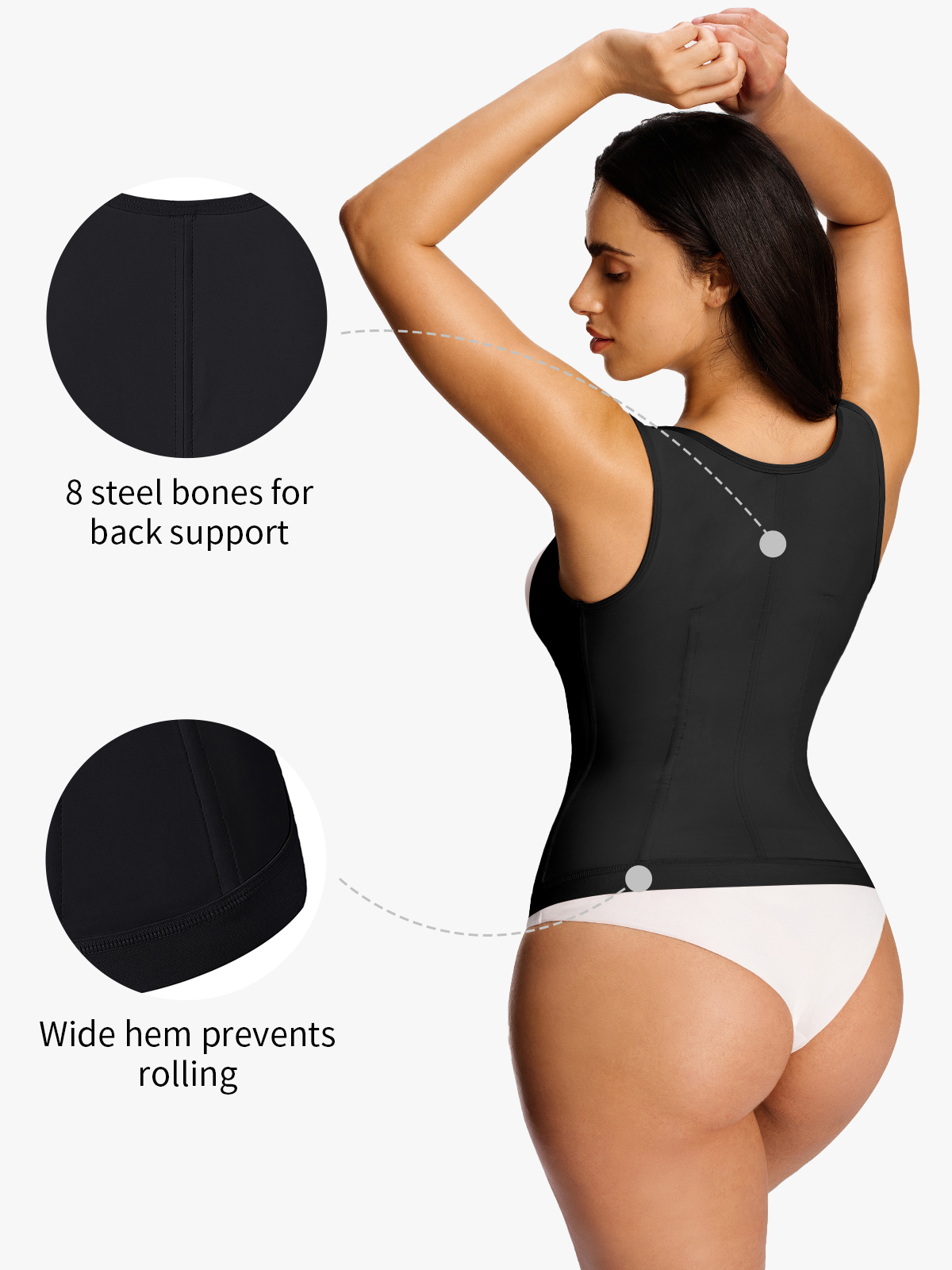 Open Bust Tummy Control Vest