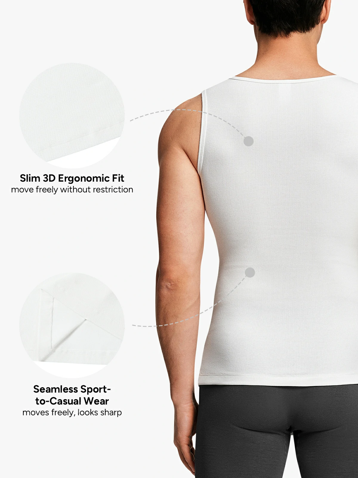 Ribbed Breathable Round Neck Tank Top