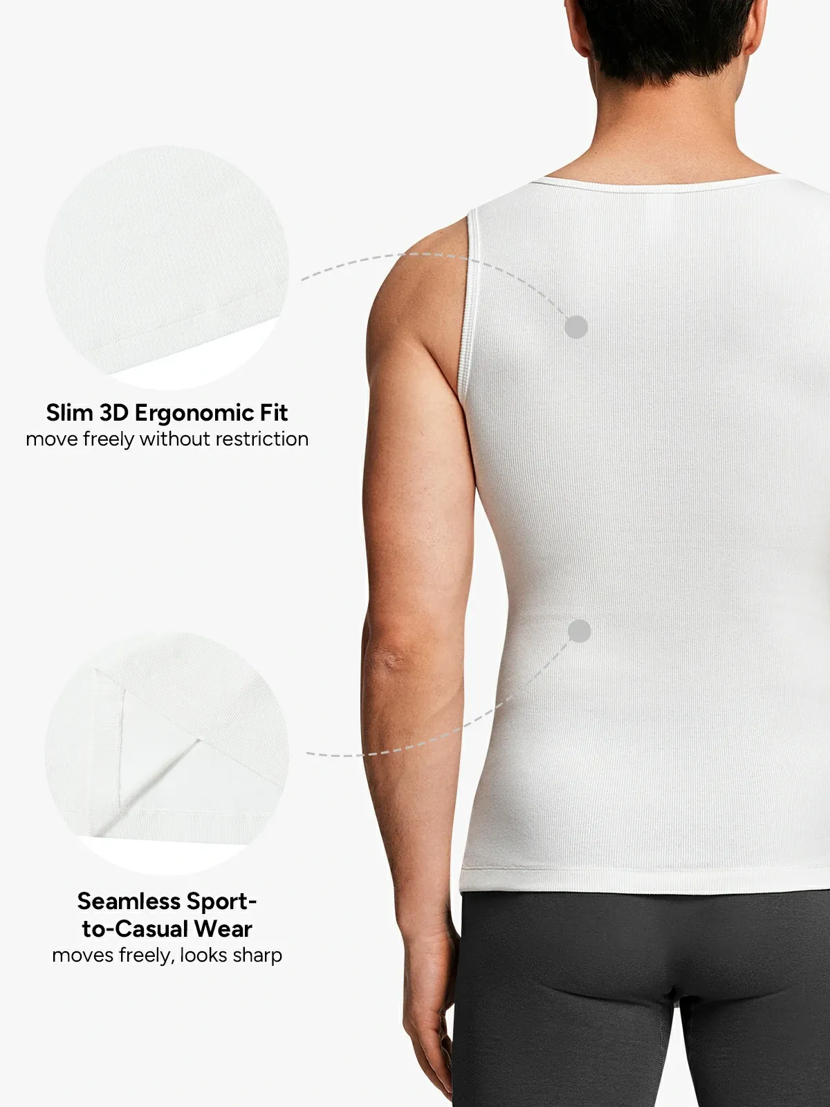 Ribbed Breathable Round Neck Tank Top