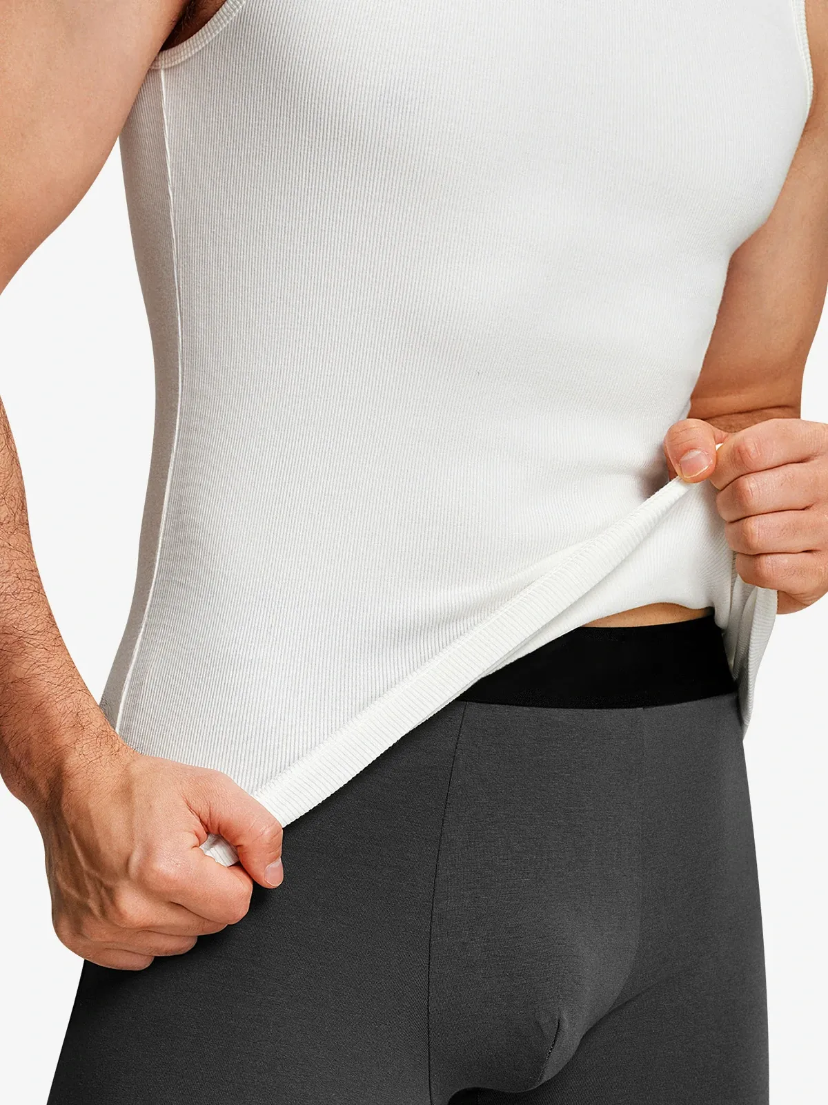 Ribbed Breathable Round Neck Tank Top