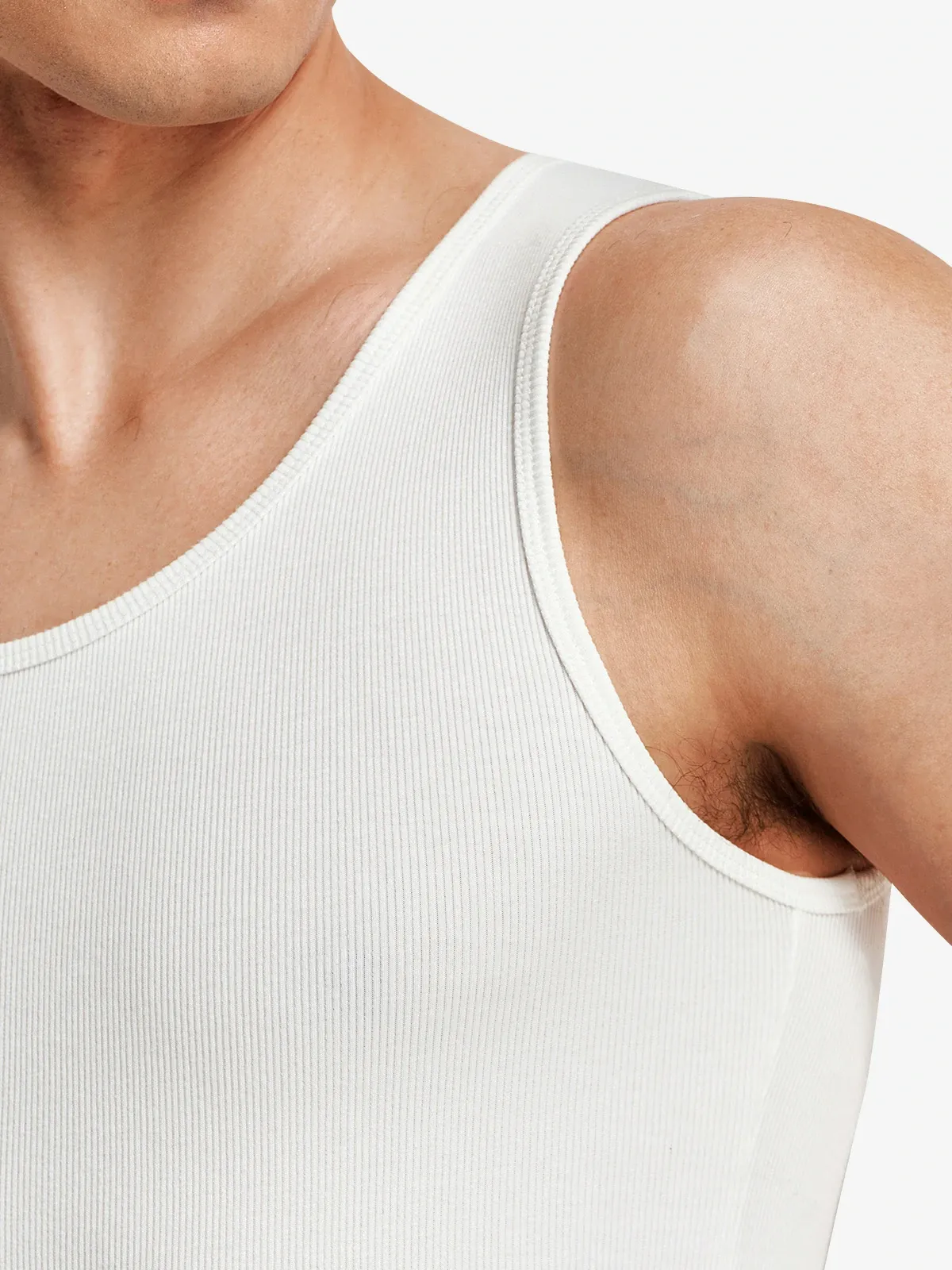 Ribbed Breathable Round Neck Tank Top