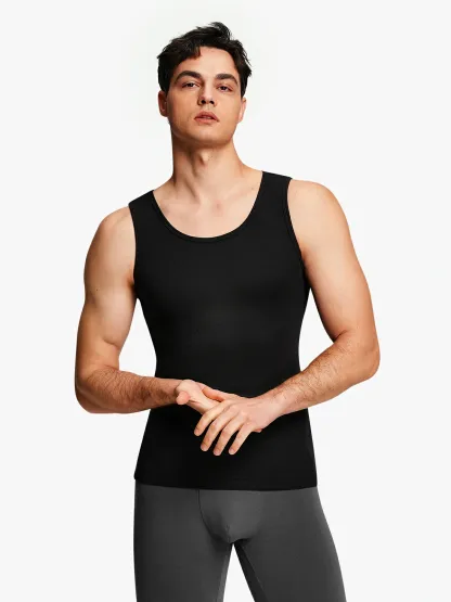 Ribbed Breathable Round Neck Tank Top