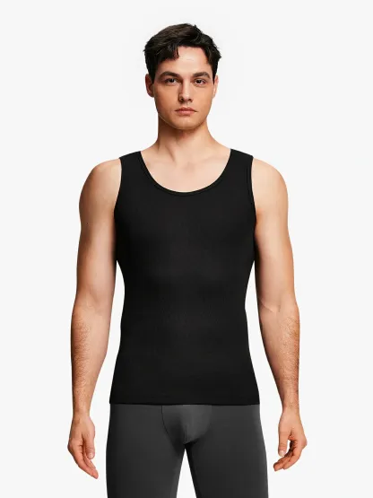 Ribbed Breathable Round Neck Tank Top