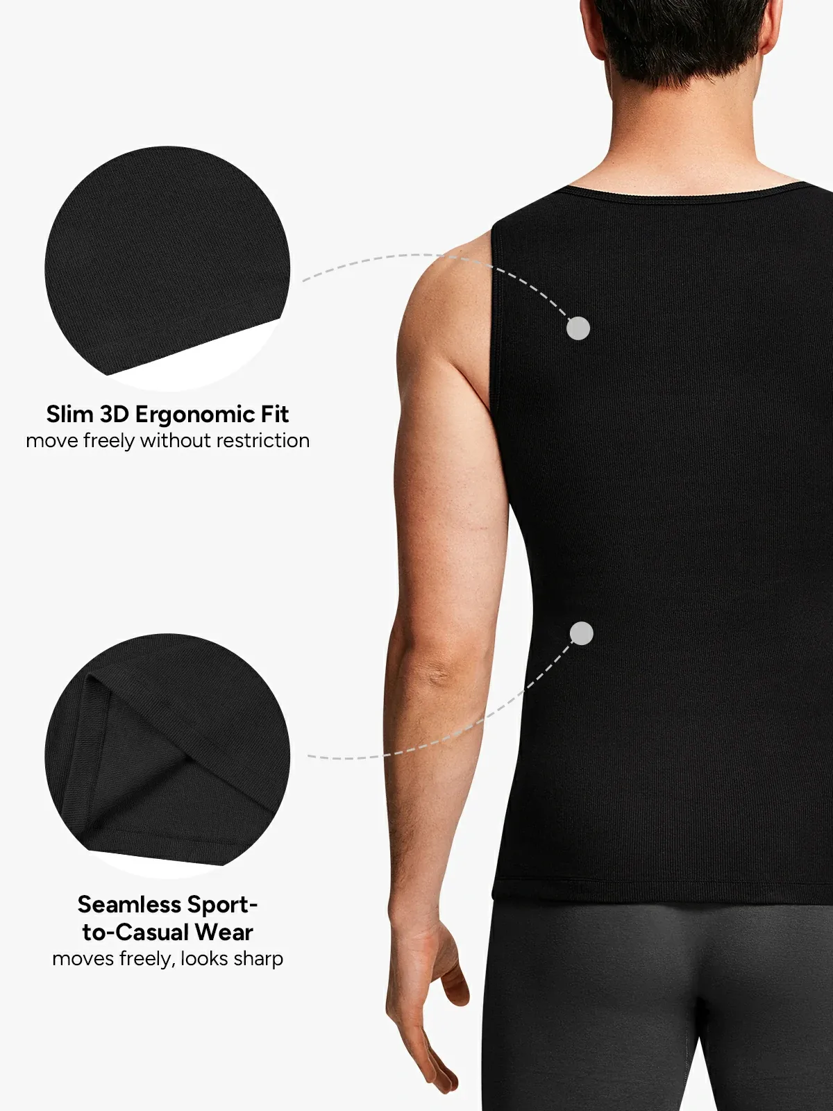 Ribbed Breathable Round Neck Tank Top