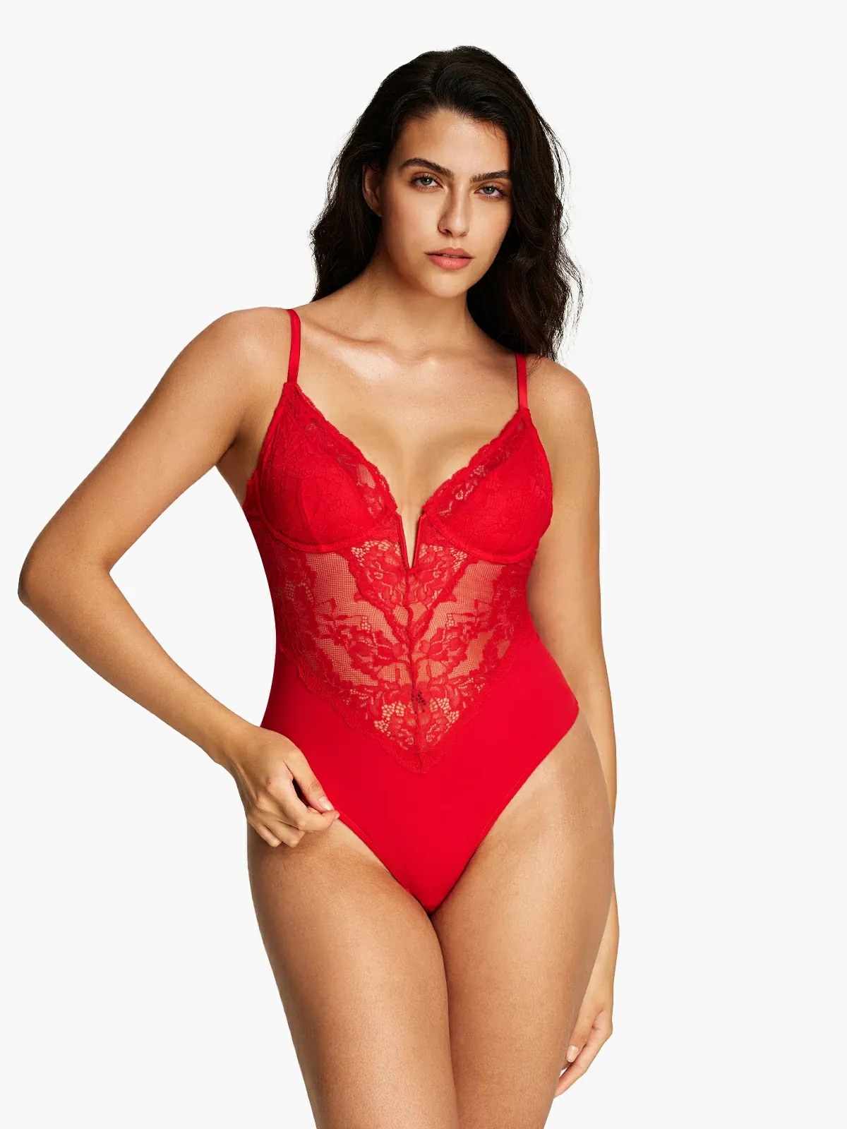 Lace Underwire Thong Bodysuit