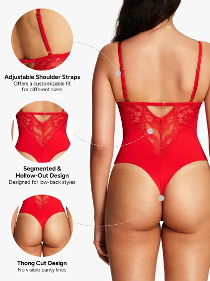 Lace Underwire Thong Bodysuit