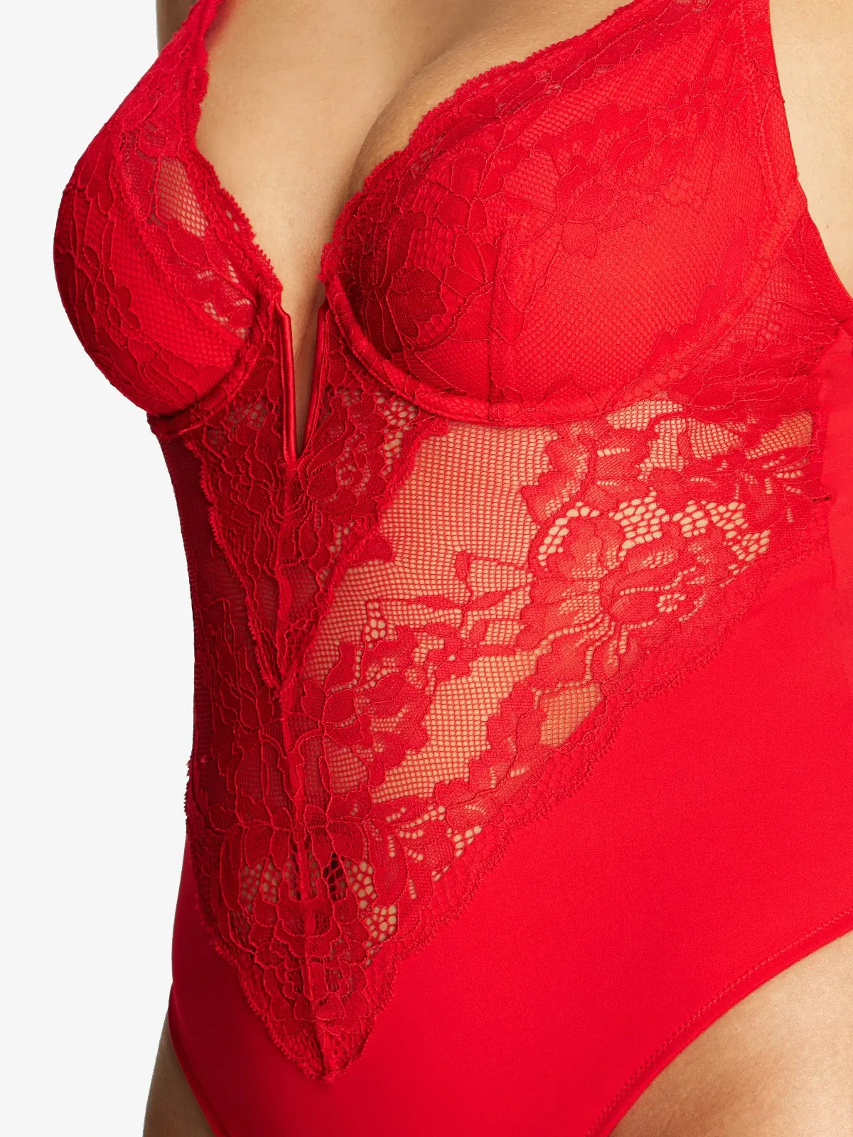 Lace Underwire Thong Bodysuit