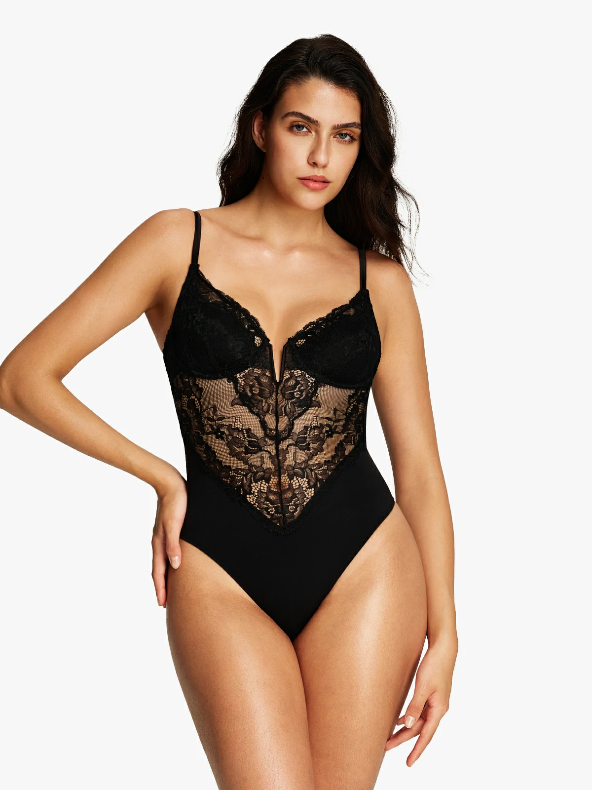 Lace Underwire Thong Bodysuit