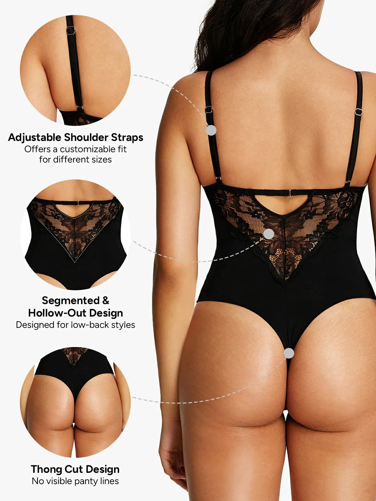 Lace Underwire Thong Bodysuit