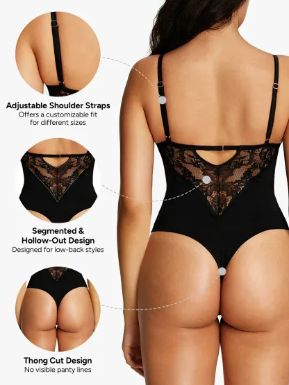 Lace Underwire Thong Bodysuit