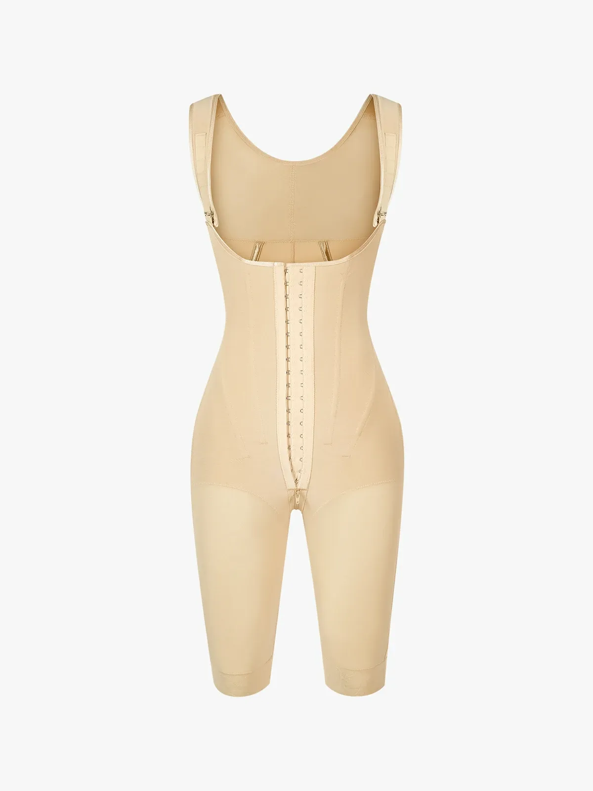 Mesh Open Bust Tummy Control Capri Bodysuit