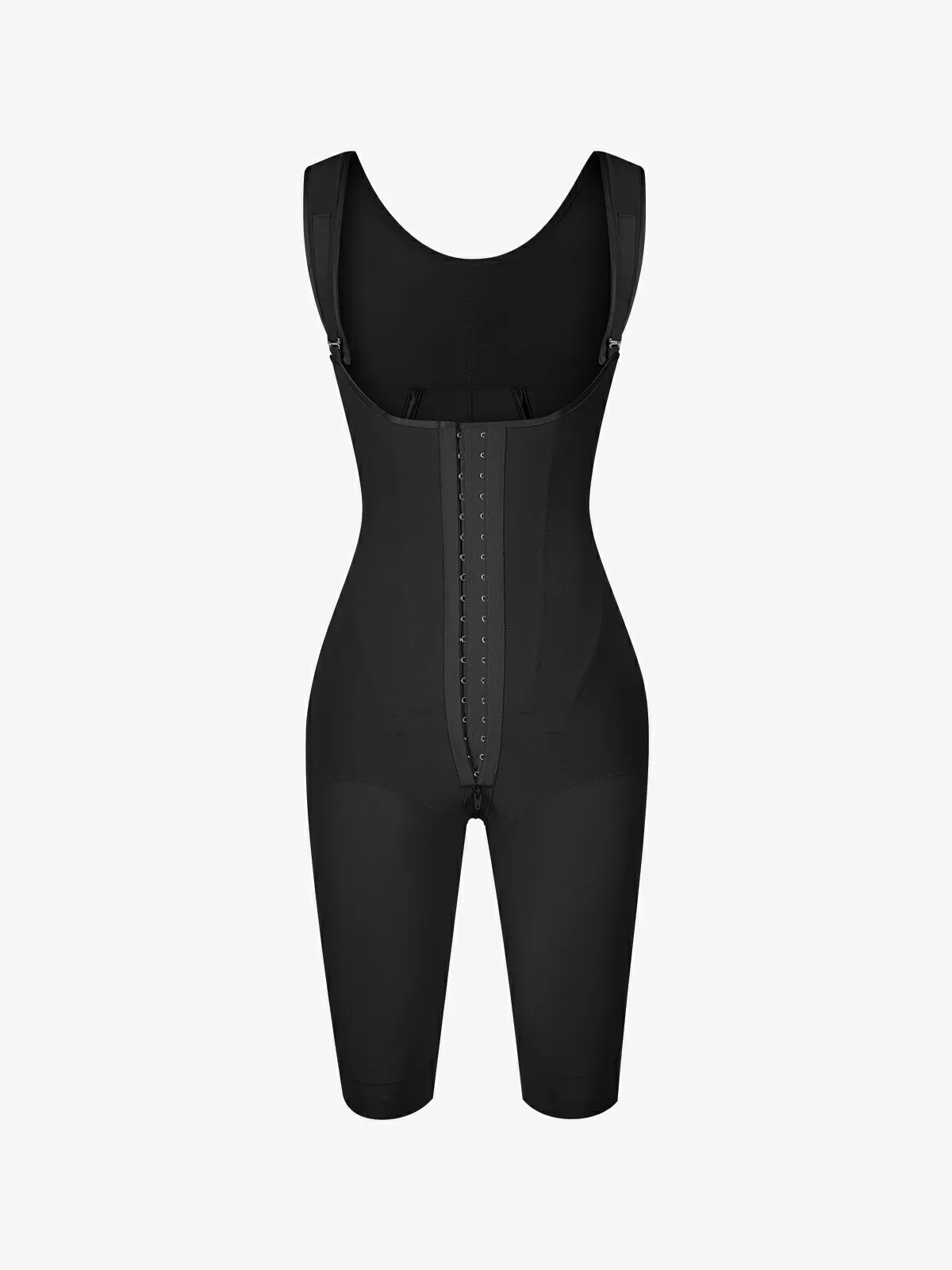 Mesh Open Bust Tummy Control Capri Bodysuit