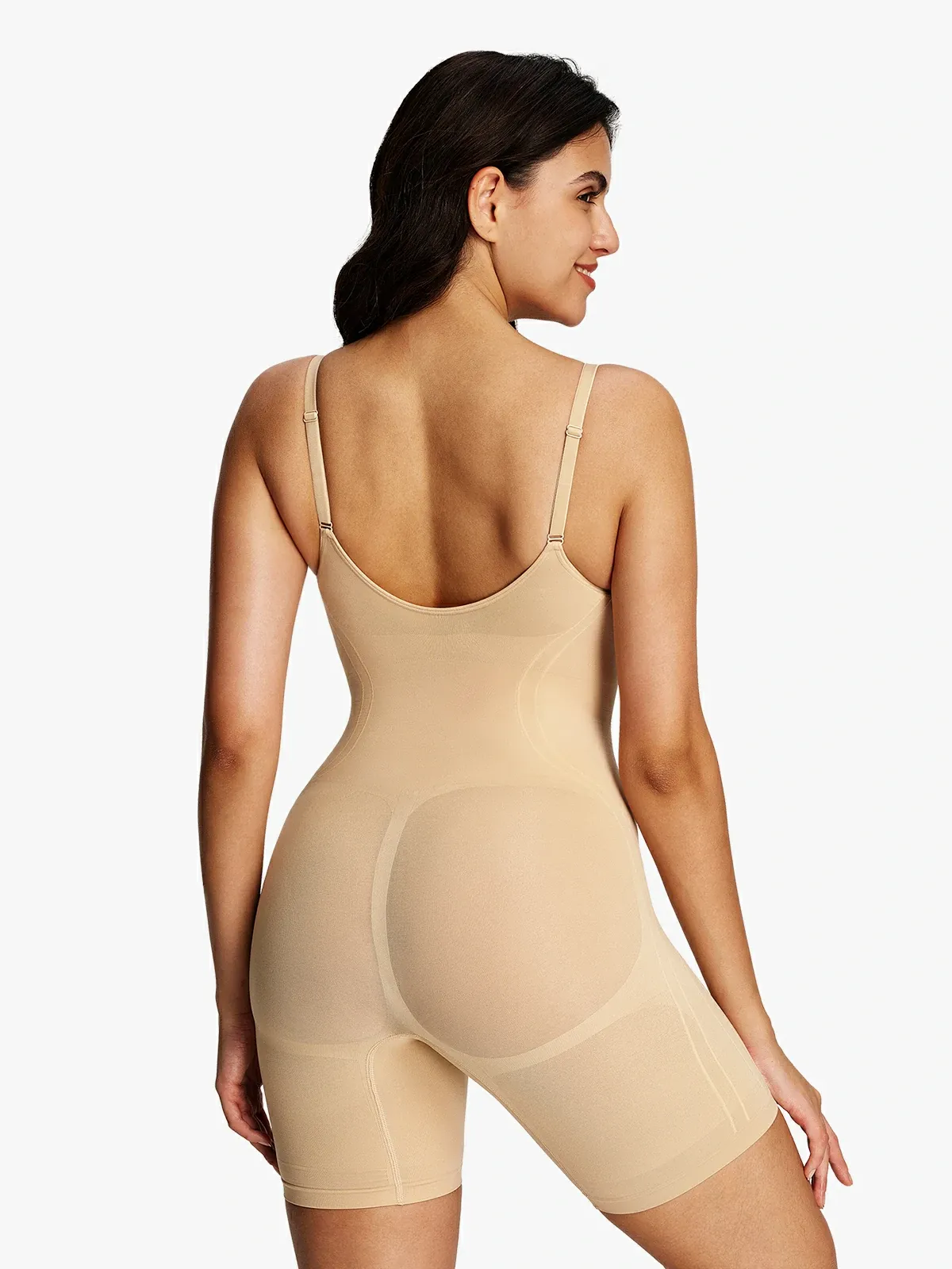 Seamless Tummy Control Cami Mid-Thigh Bodysuit