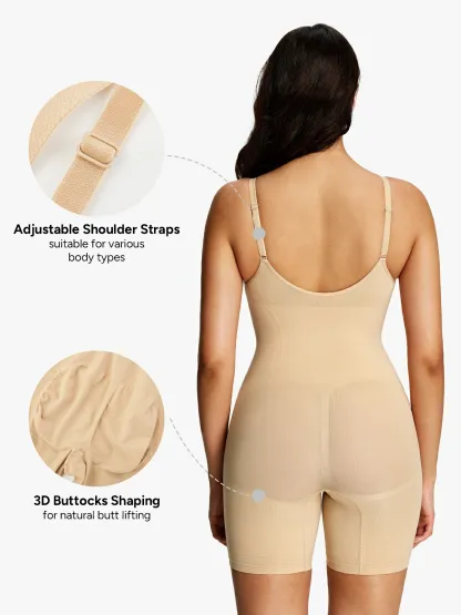 Seamless Tummy Control Cami Mid-Thigh Bodysuit