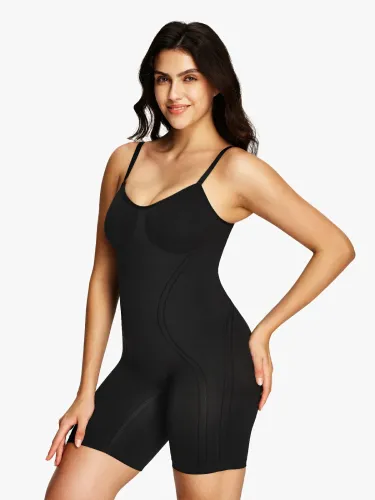 Seamless Tummy Control Cami Mid-Thigh Bodysuit
