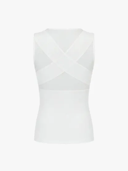 Men's Sleeveless Compression Shirt Tummy Control Mesh Tank Top Body Shaper Vest