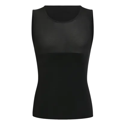 Men's Sleeveless Compression Shirt Tummy Control Mesh Tank Top Body Shaper Vest