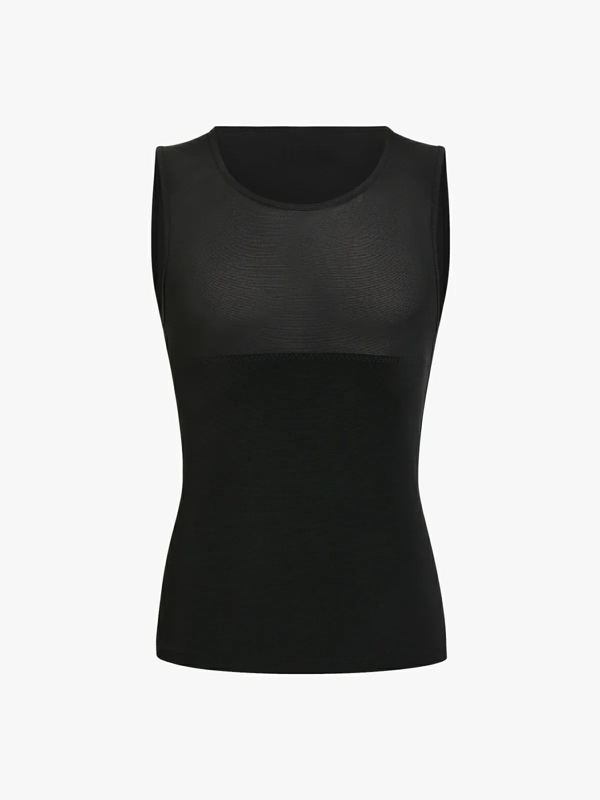 Men's Sleeveless Compression Shirt Tummy Control Mesh Tank Top Body Shaper Vest