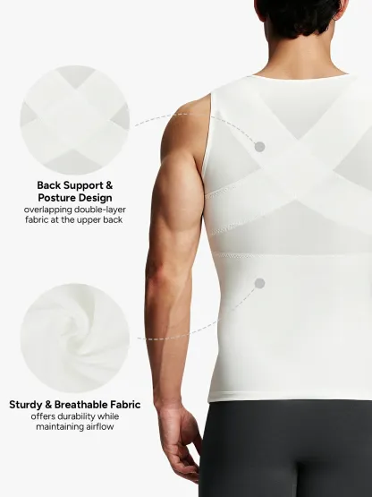 Mesh Zipper Compression Tank Top