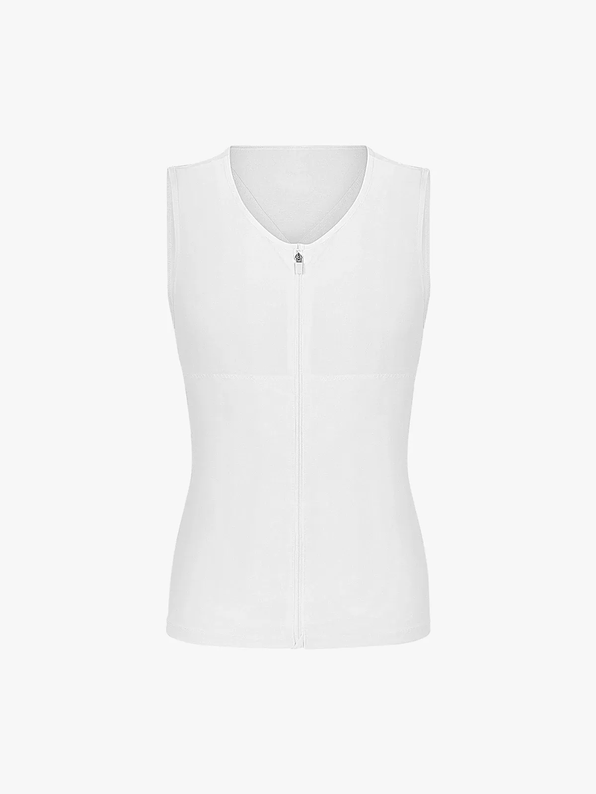 Mesh Zipper Compression Tank Top