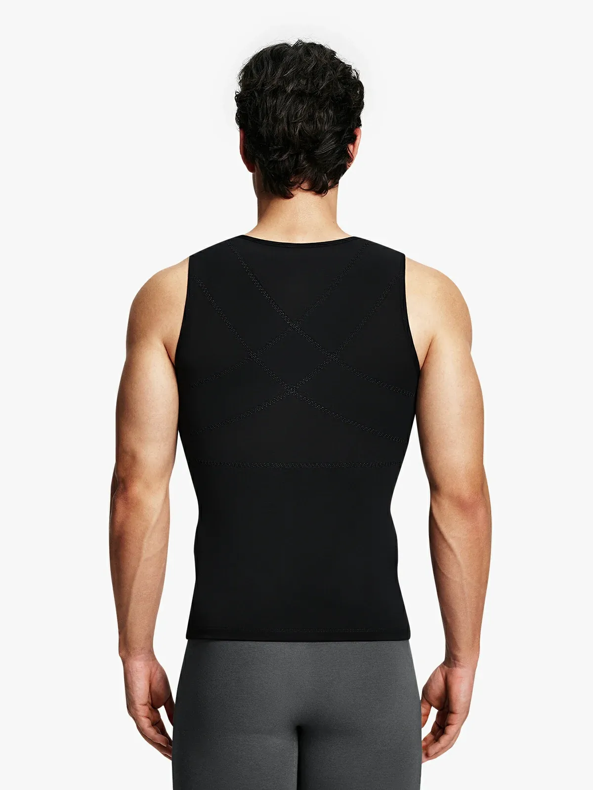 Mesh Zipper Compression Tank Top