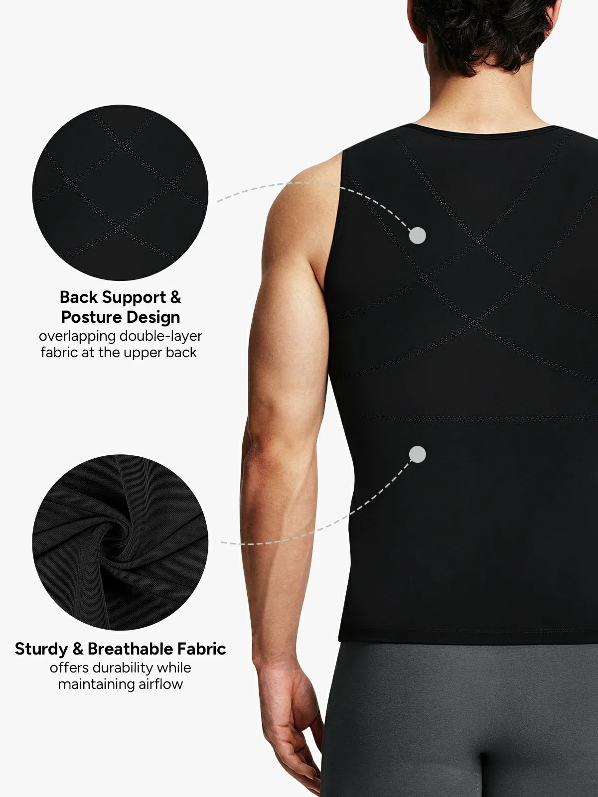 Mesh Zipper Compression Tank Top