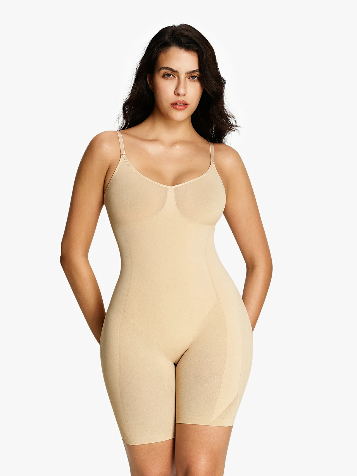 Seamless Smoothing Mid-Thigh Bodysuit