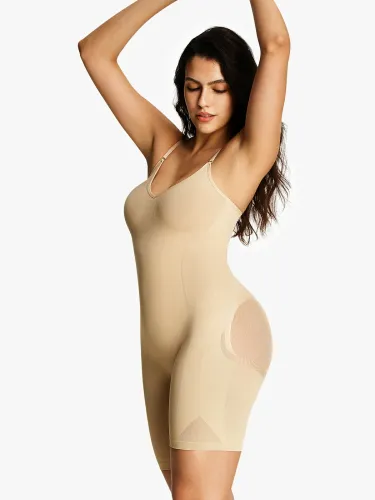 Seamless Smoothing Mid-Thigh Bodysuit