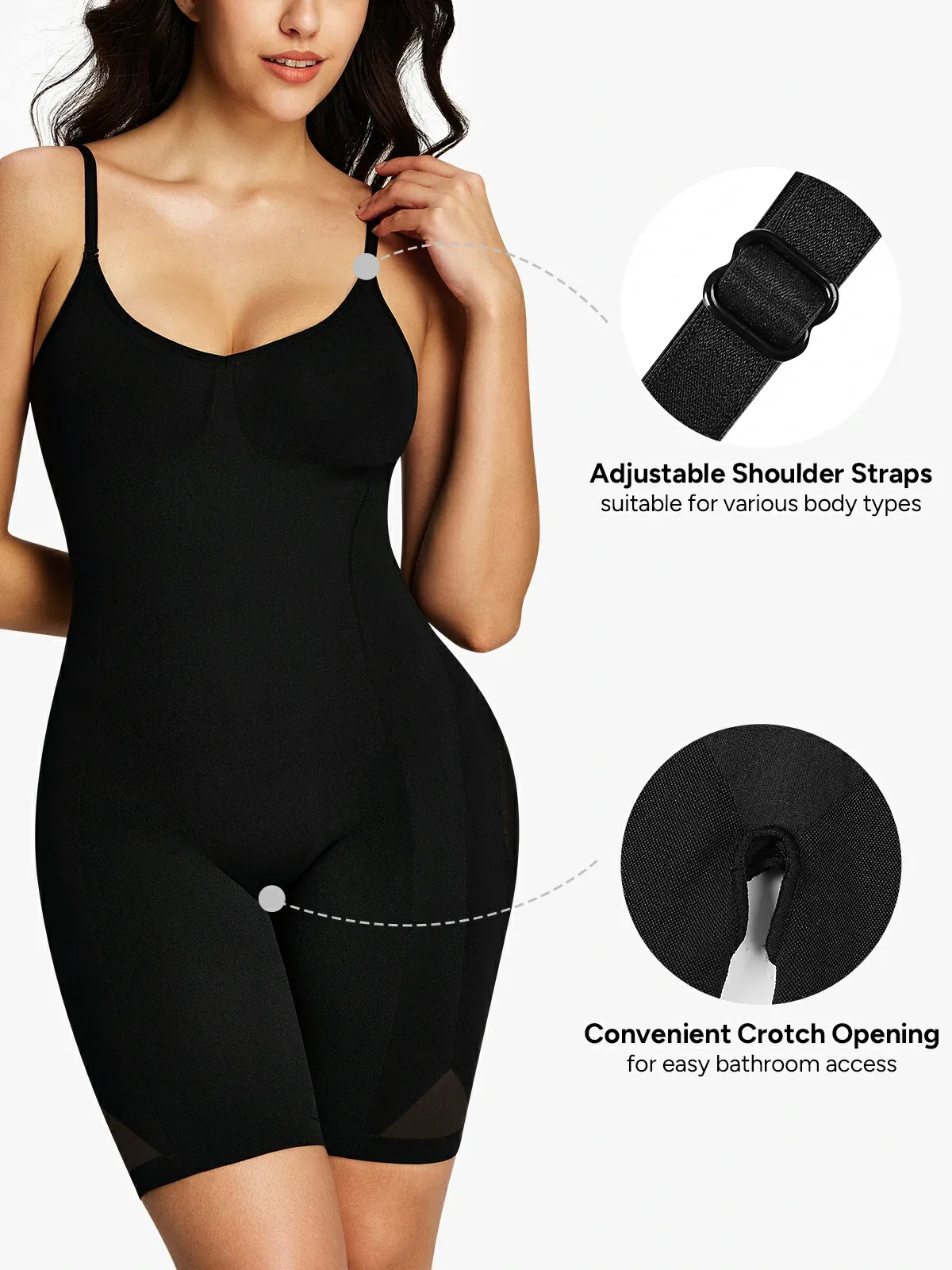 Seamless Smoothing Mid-Thigh Bodysuit