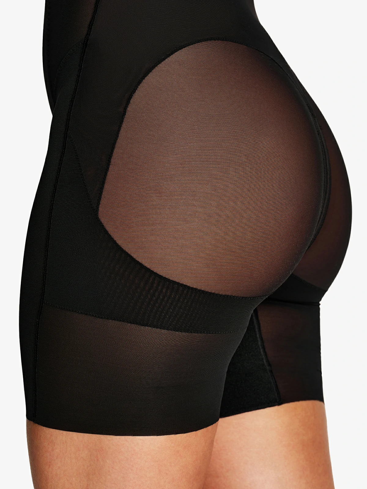 Deep Plunge Tummy Control Mid Thigh Bodysuit