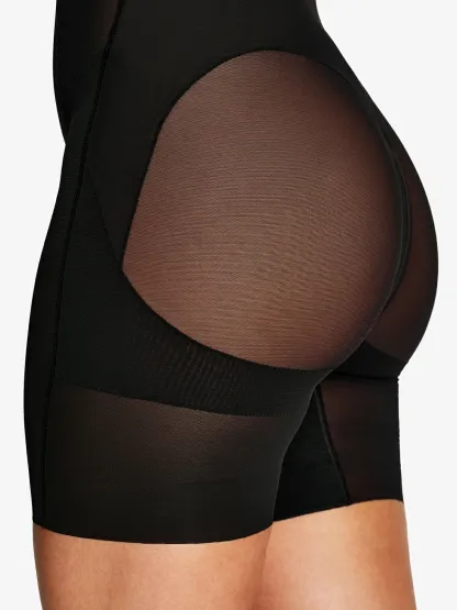 Deep Plunge Tummy Control Mid Thigh Bodysuit