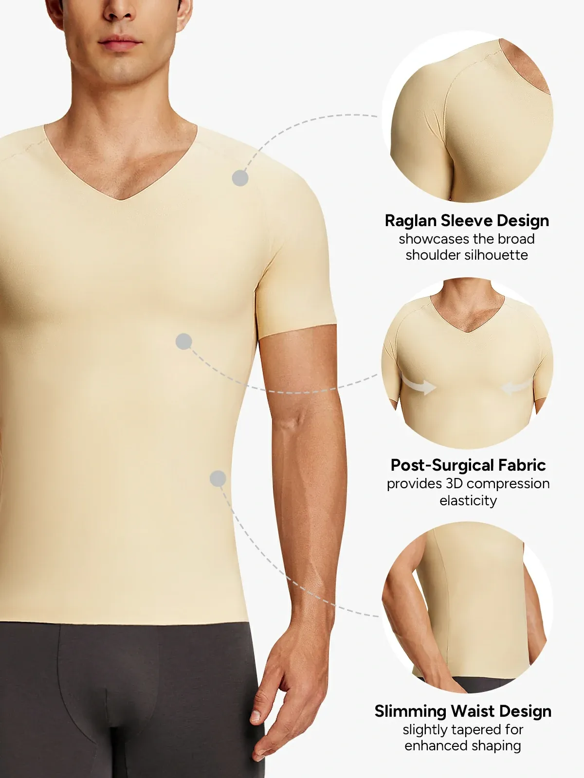 Men's V-Neck Elastic Comfort Com[presion Tank Top