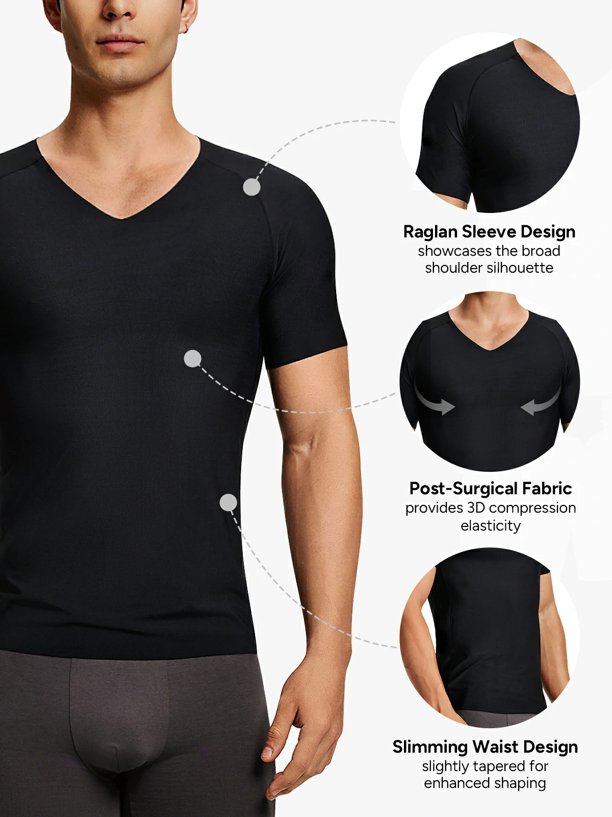 Men's V-Neck Elastic Comfort Com[presion Tank Top