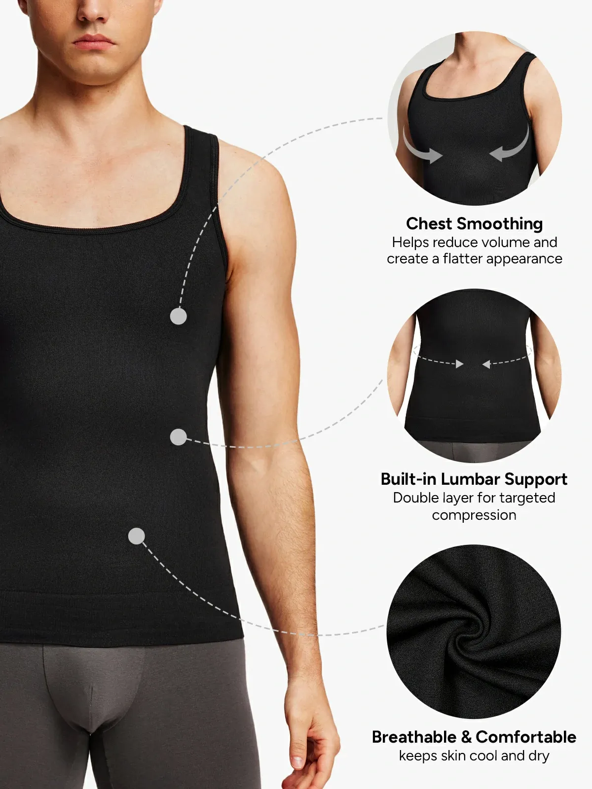 Seamless Compression Tank Top for Men