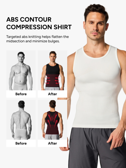 Seamless Compression Shirt Slimming Tank Top For Men
