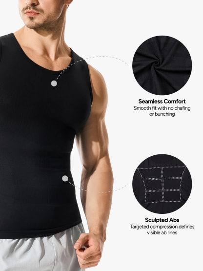Seamless Compression Shirt Slimming Tank Top For Men
